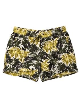 George Tropical Leaf Print Pull On Shorts Womens Small Beach Summer Resort